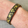 Vintage Damascene Birds and Flowers Hinged Bracelet