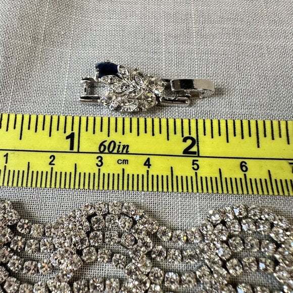 Vintage Camrose & Kross Wavy Rhinestone Bracelet with Extender