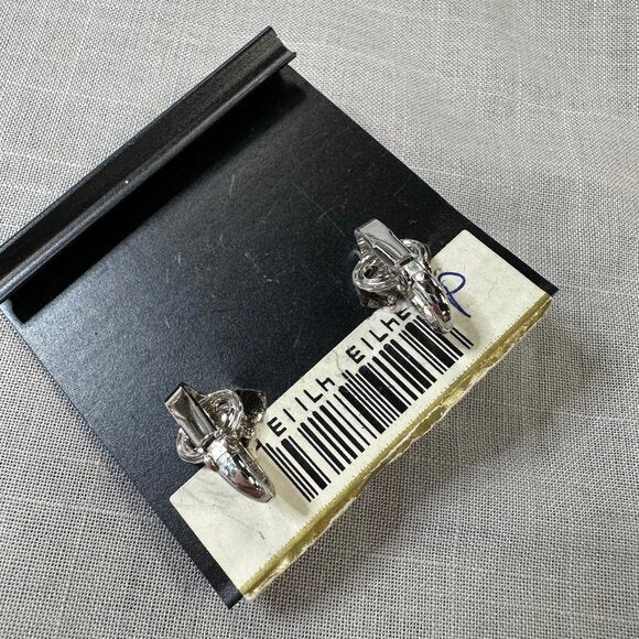 Vintage Monet Demi-Parure Rhinestone Bow Necklace and Clip on Earrings Set