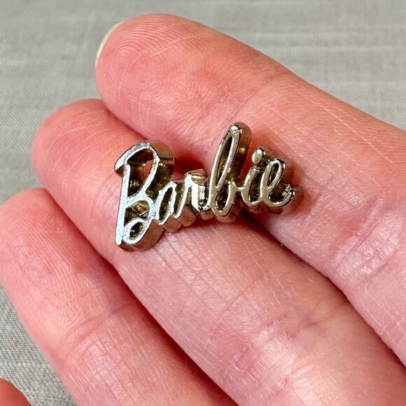 Barbie Silver Tone Clutch Back Pin