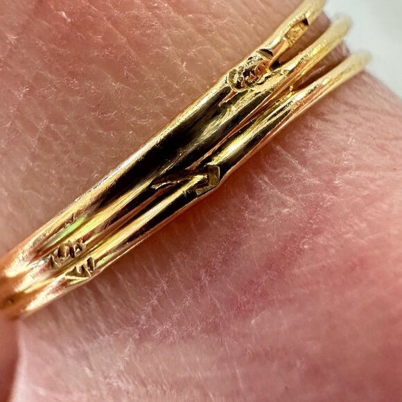 Vintage Israeli Eilat Stone 14K Ring Size 7