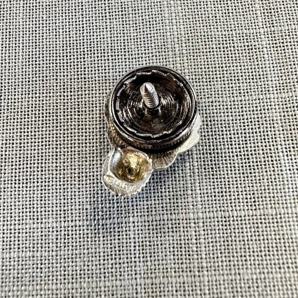 Vintage 14K white Gold BPOE Tack Pin with Ruby Chips and Diamond