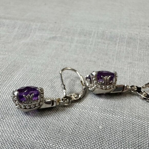 BBJ Deep Amethyst Sterling Silver Earrings