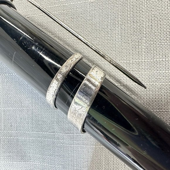 Antique Victorian Onyx Mourning Brooch Pin