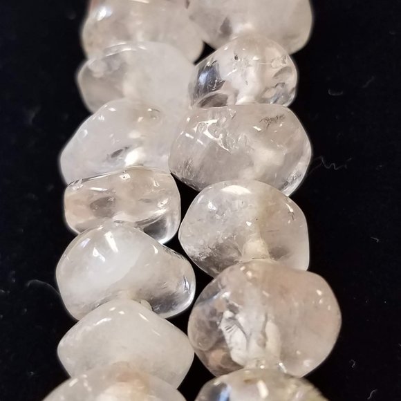 Vintage Rare Pink Quartz Necklace with Turbo Green Shell Pendants