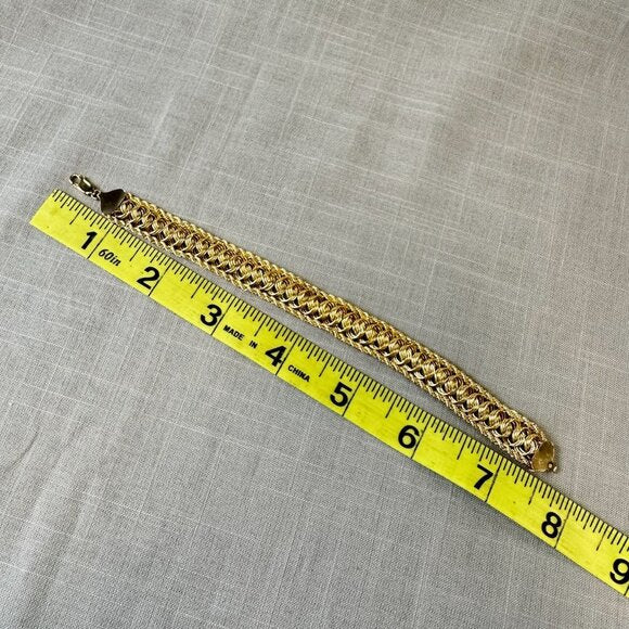 Vintage 10K Gold Twisted Wire Chain Bracelet