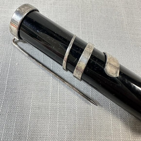 Antique Victorian Onyx Mourning Brooch Pin