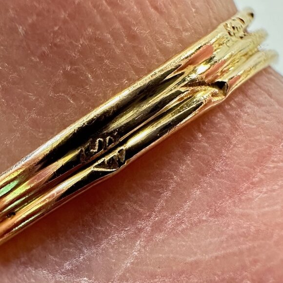 Vintage Israeli Eilat Stone 14K Ring Size 7