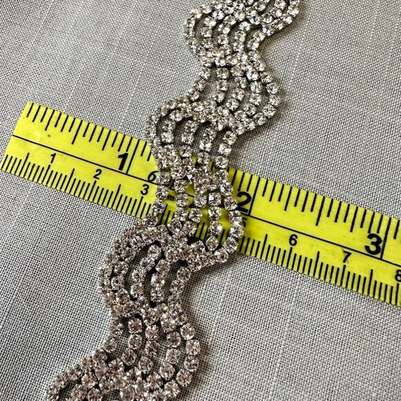 Vintage Camrose & Kross Wavy Rhinestone Bracelet with Extender