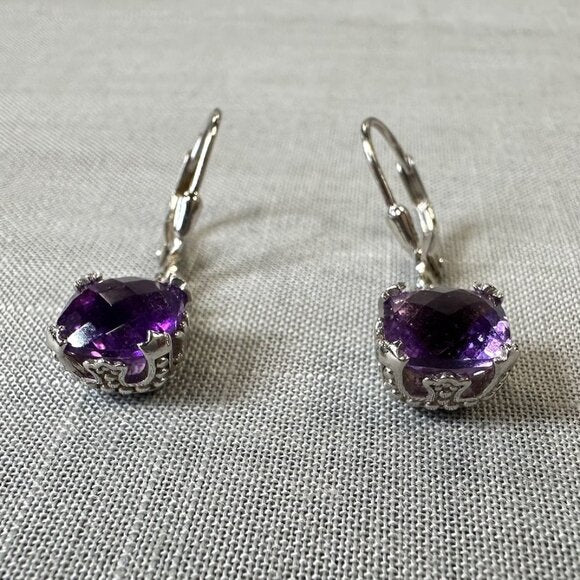 BBJ Deep Amethyst Sterling Silver Earrings