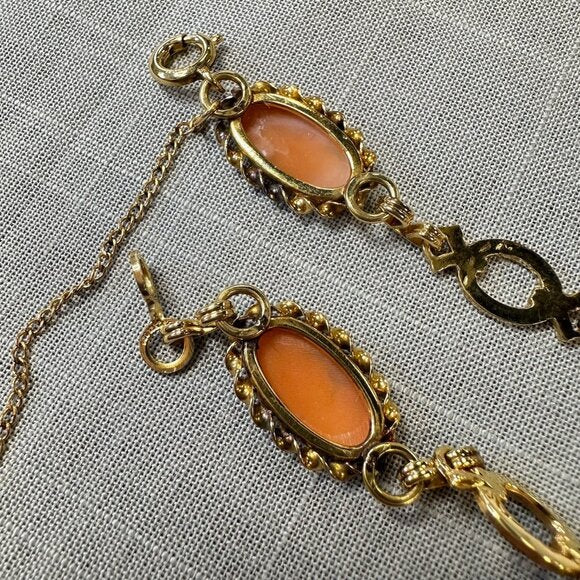 Vintage Jon Cris 12K GF Cameo Bracelet