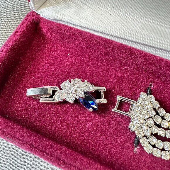 Vintage Camrose & Kross Wavy Rhinestone Bracelet with Extender