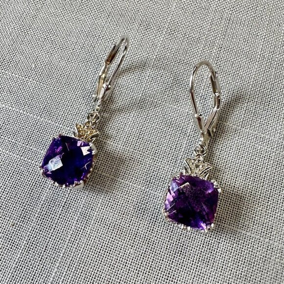 BBJ Deep Amethyst Sterling Silver Earrings