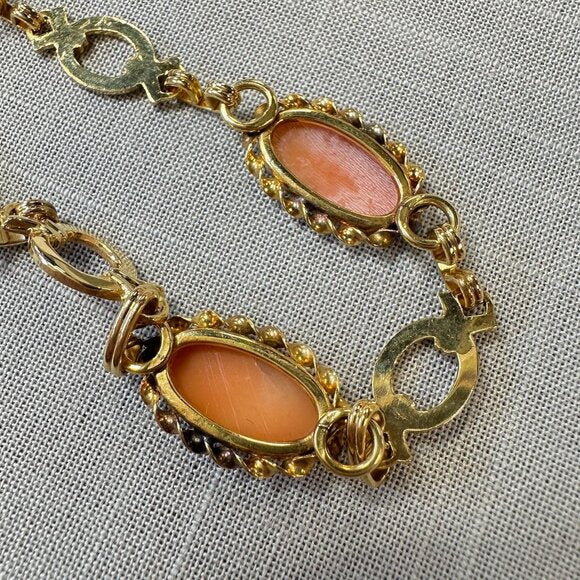 Vintage Jon Cris 12K GF Cameo Bracelet