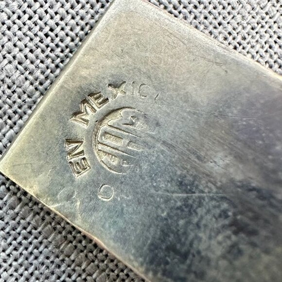 Vintage Mexico Sterling Silver Green Onyx Masks Bracelet