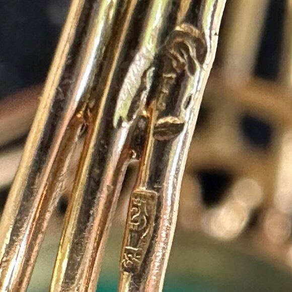 Vintage Israeli Eilat Stone 14K Ring Size 7