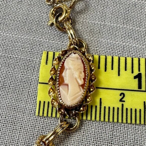Vintage Jon Cris 12K GF Cameo Bracelet