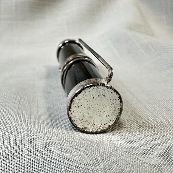 Antique Victorian Onyx Mourning Brooch Pin