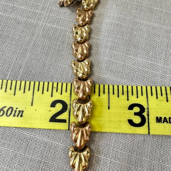 Vintage Town & Country 10K Gold and Rose Gold Bracelet