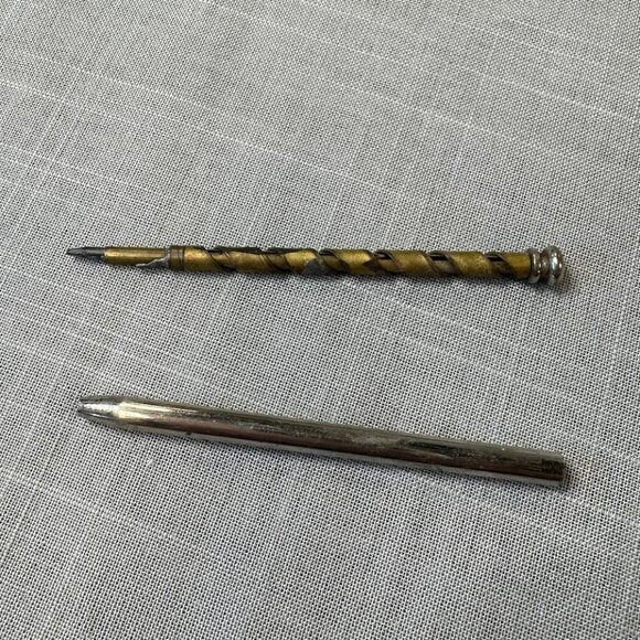 Antique Art Nouveau Silver Chatelaine Notebook Holder with Pencil