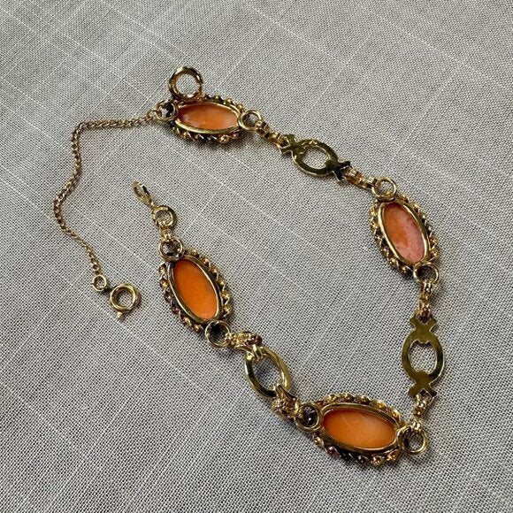 Vintage Jon Cris 12K GF Cameo Bracelet