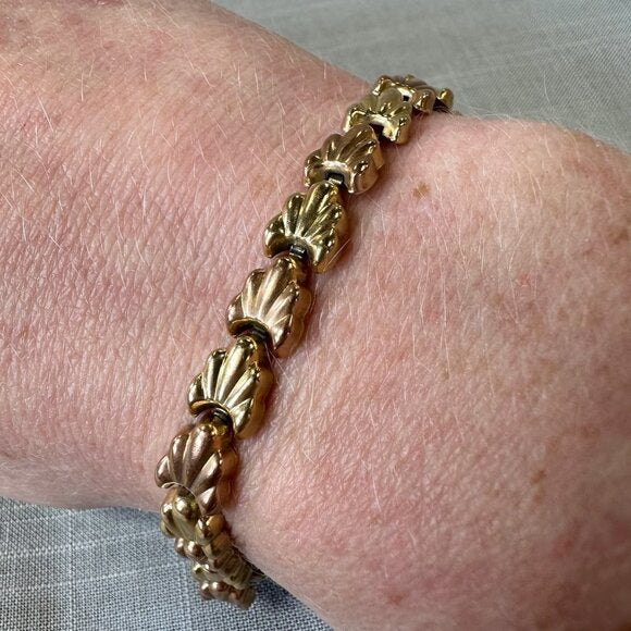 Vintage Town & Country 10K Gold and Rose Gold Bracelet