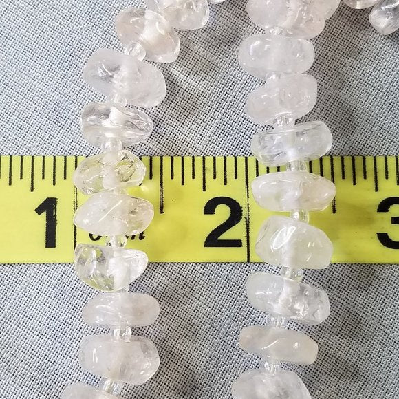 Vintage Rare Pink Quartz Necklace with Turbo Green Shell Pendants