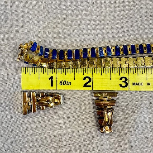 Vintage Smithsonian Institution Lapis Lazuli Sterling Necklace and Earrings