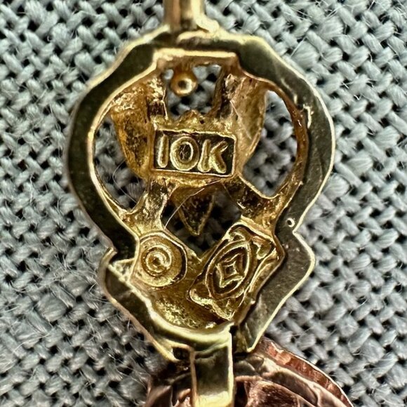 10K Tri-Color Filigree Link Bracelet