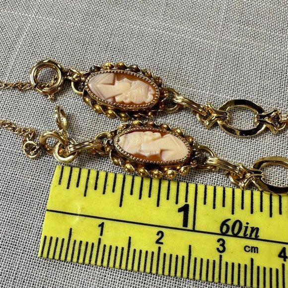 Vintage Jon Cris 12K GF Cameo Bracelet